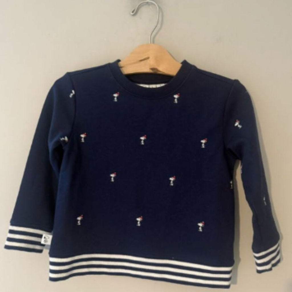 janie and jack x peanuts snoopy blue sweatshirt 3Y