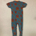 kate quinn girls' blue romper 18-24M
