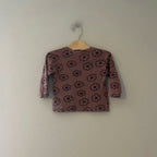 zara girls' purple flower tee 2-3Y