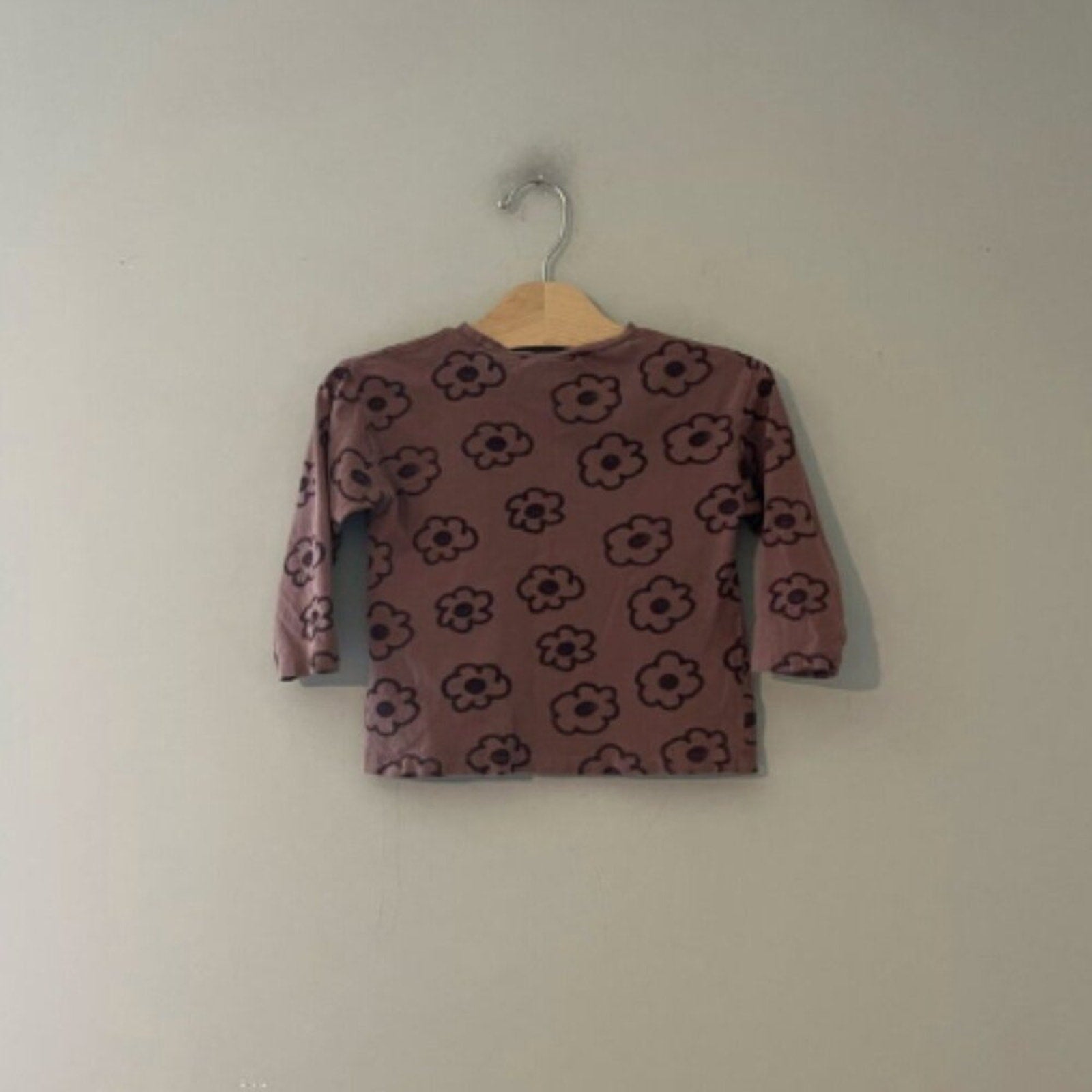 zara girls' purple flower tee 2-3Y