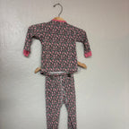 sweet bamboo girls’ blue floral pajama set 18-24M