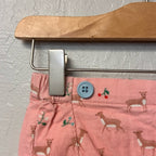 mini boden pink corduroy deer shorts 2-3Y