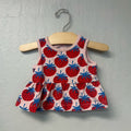hanna andersson pink strawberry top 6-12M