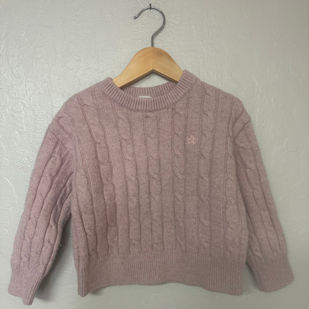baby gap pink cableknit sweater 3Y