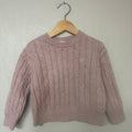 baby gap pink cableknit sweater 3Y
