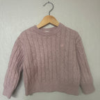 baby gap pink cableknit sweater 3Y