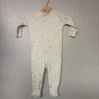 pehr cream footie moon and stars print 3-6M