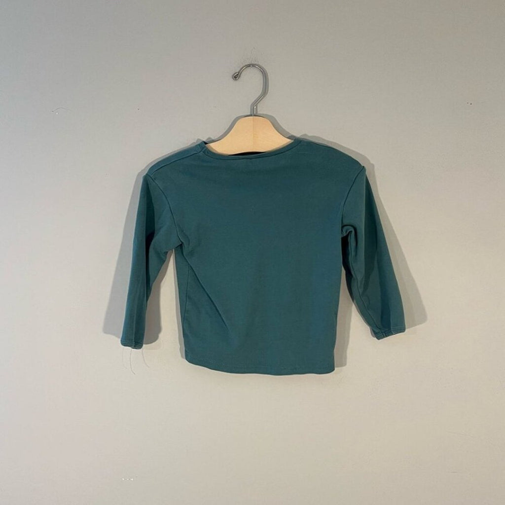 zara boys' green long-sleeve tee happy 3-4Y