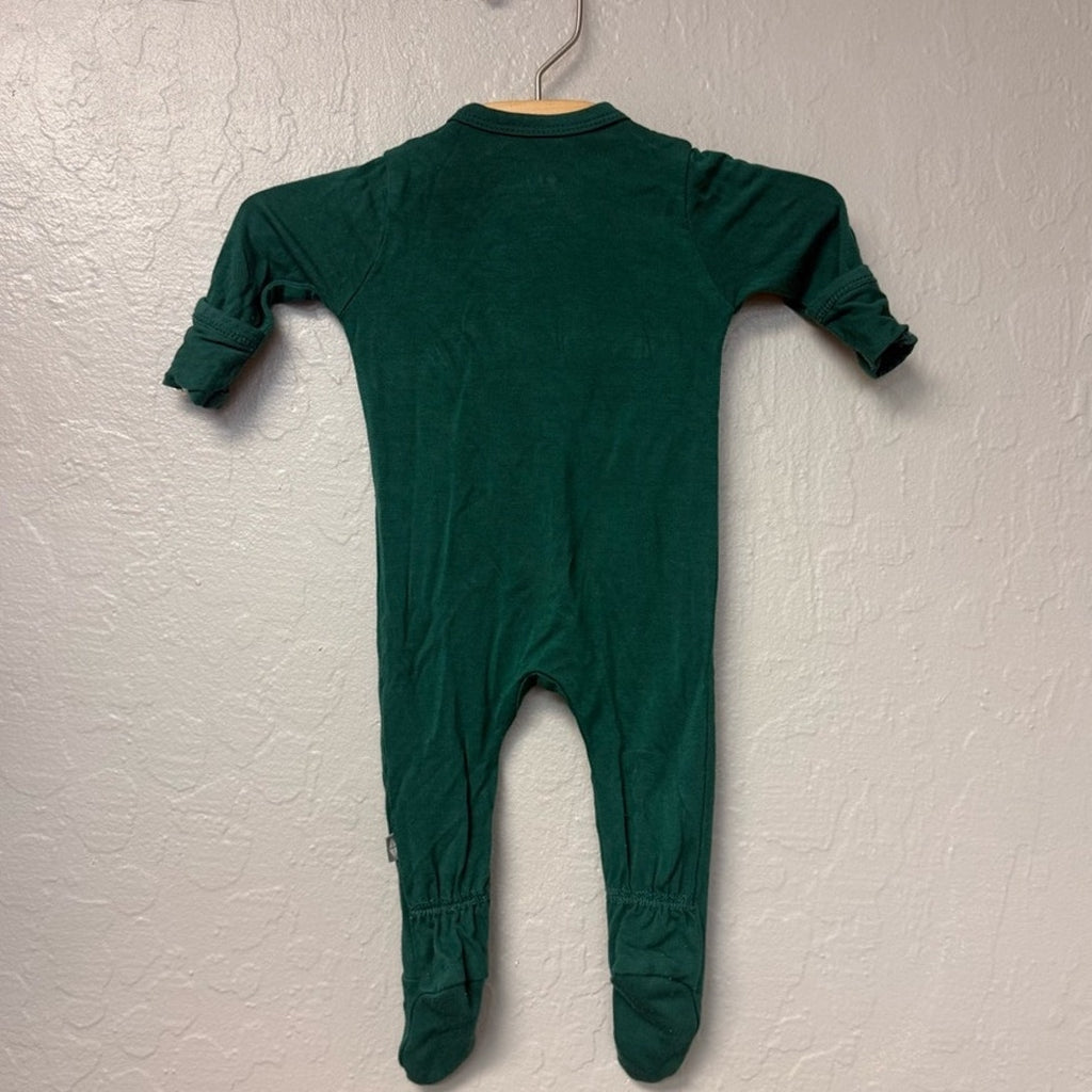 kyte baby bamboo green footie newborn