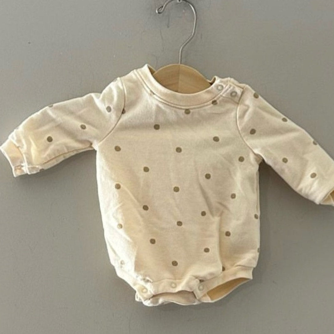 jack & jack cream polka dot romper newborn