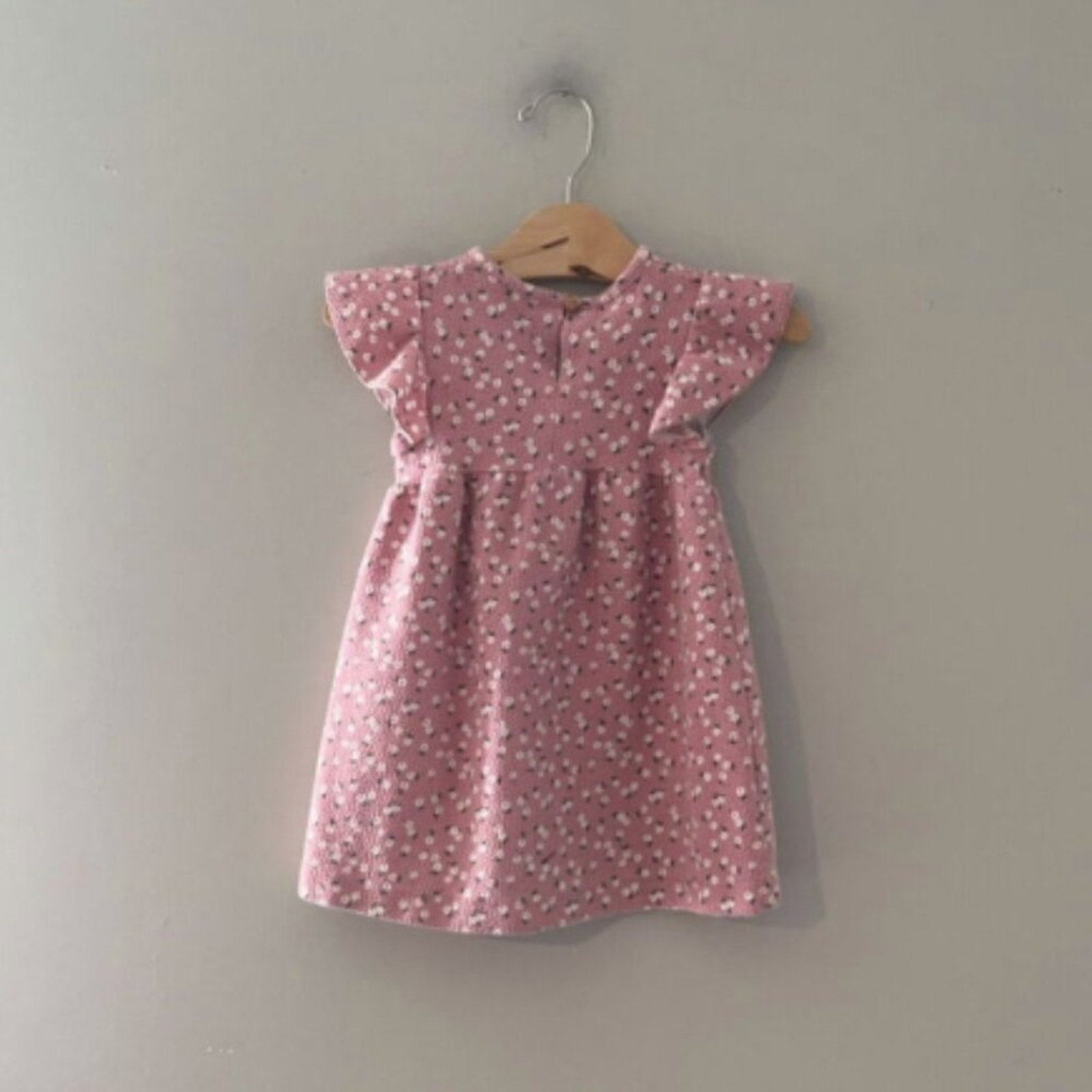 zara girls' pink floral dress 2-3Y