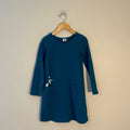 hanna andersson blue dress unicorn pockets 6-7Y