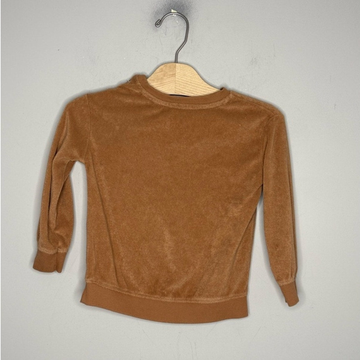 little co. pullover sweatshirt tan cotton 24M