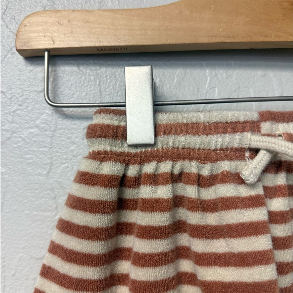 zara cream orange stripe shorts 3Y