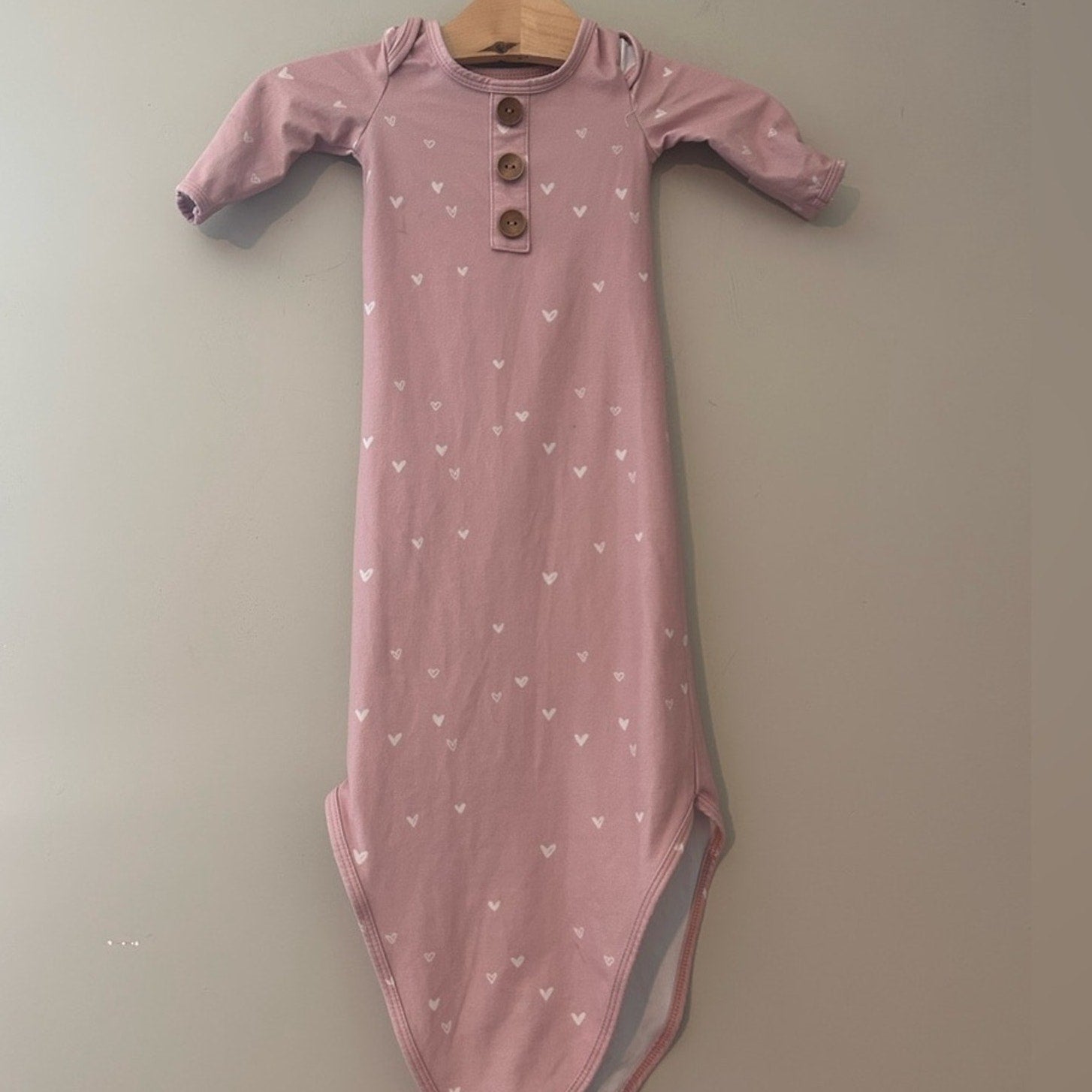 caden lane pink hearts gown 0-3M