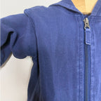 hanna andersson bear ears blue zip-up hoodie 3T