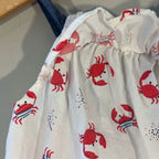 baby gap girls' crab romper 6-12M