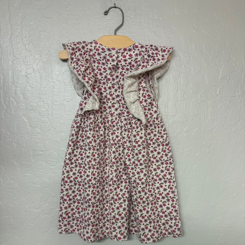 zara ruffle floral dress 6Y