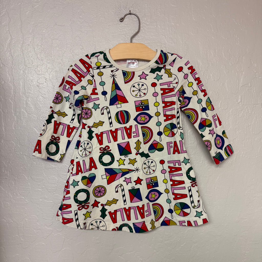 hanna andersson holiday cream dress 2T