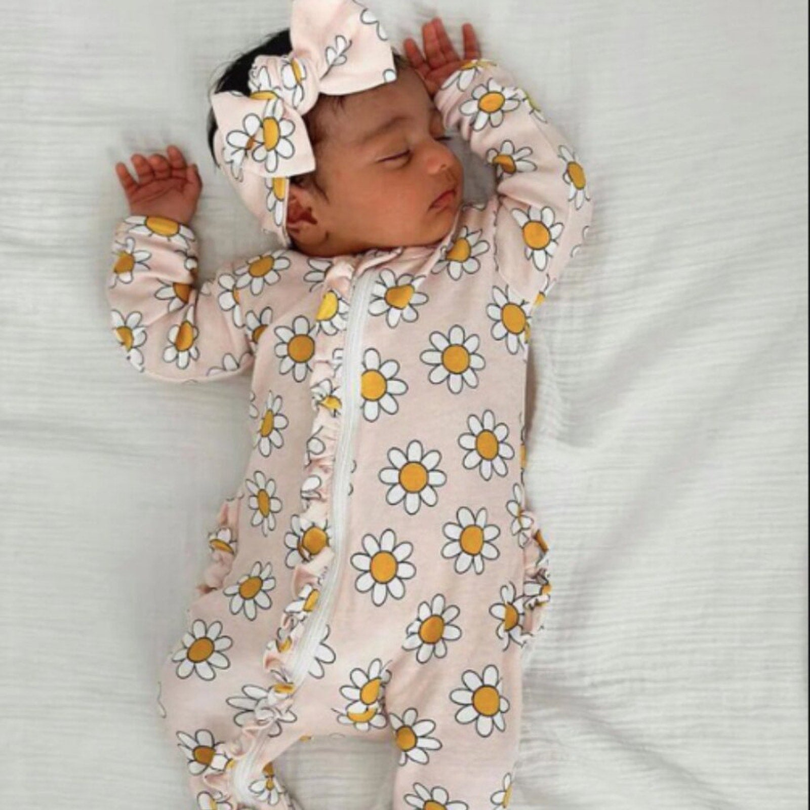 spearmintlove retro floral footie 0-3M