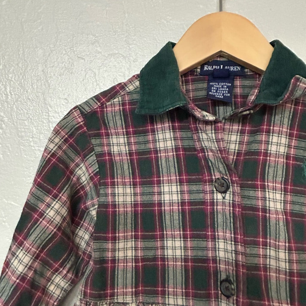 ralph lauren plaid dress xl 18-24M
