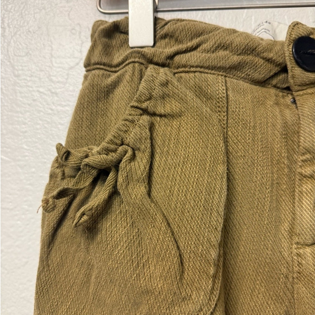 zara slouchy green pants 9Y