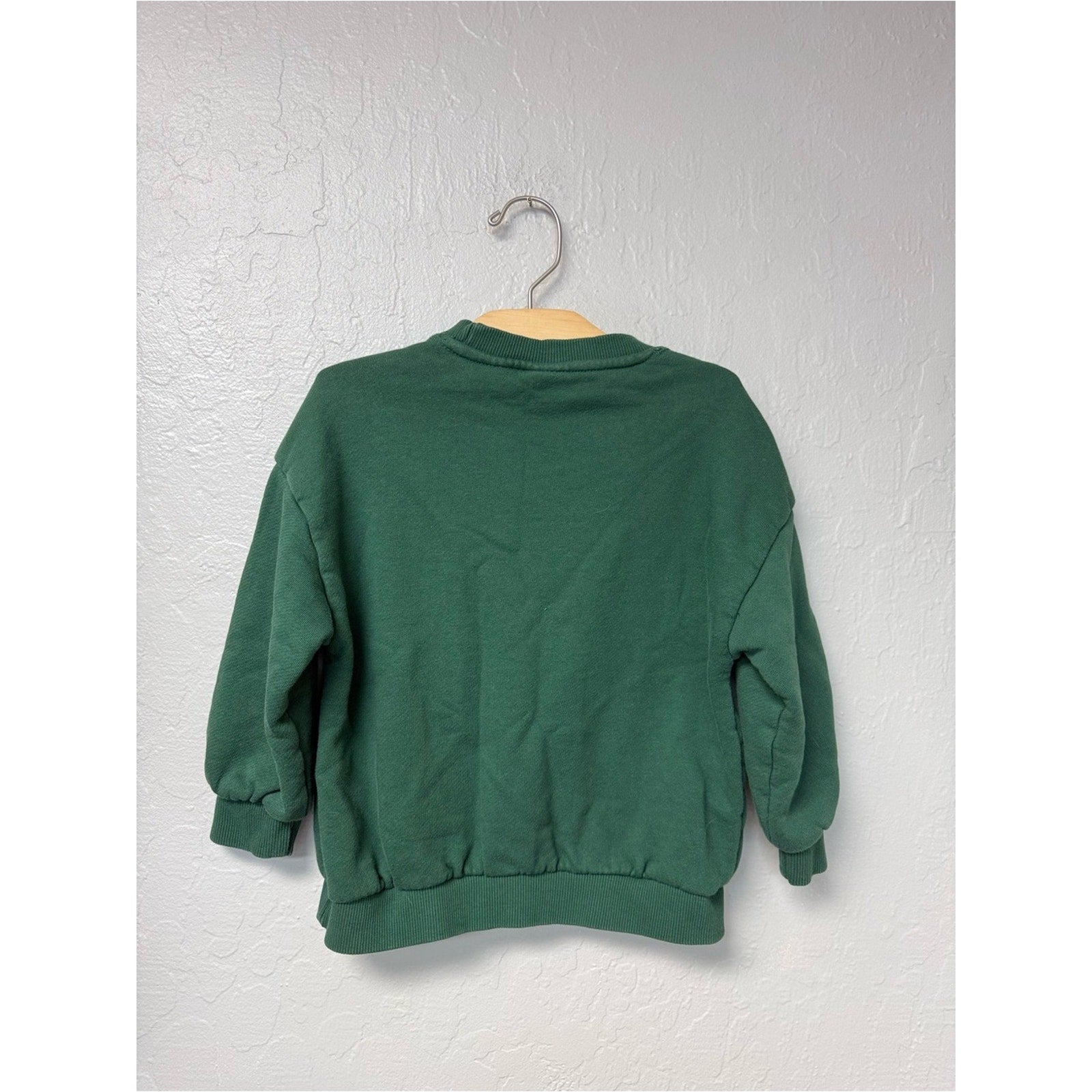 zara boys' green sweatshirt baseball 5Y