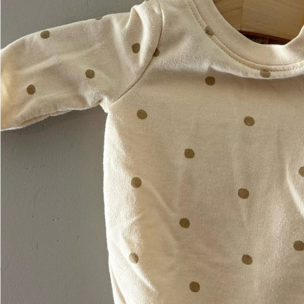 jack & jack cream polka dot romper newborn