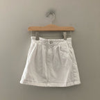 zara girls' white denim skirt 6Y