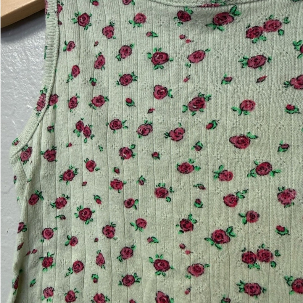 zara green pointelle floral 5Y