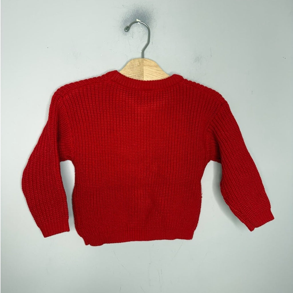 reverie threads red valentine sweater 12-18M