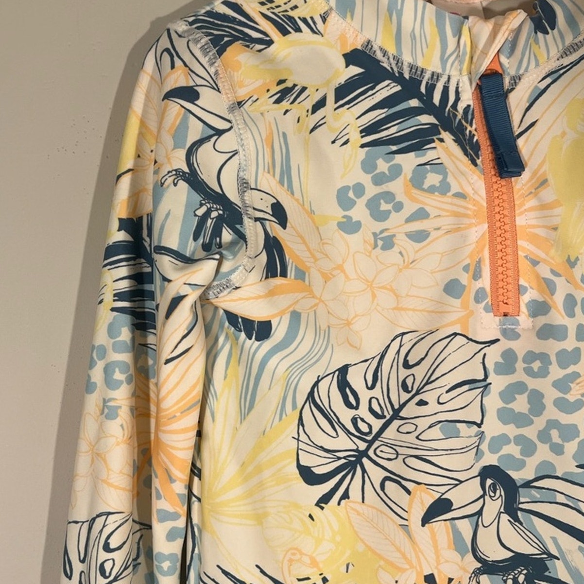 ruffle butts rashguard yellow floral 6Y