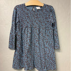 zara girls' blue floral dress 4-5Y