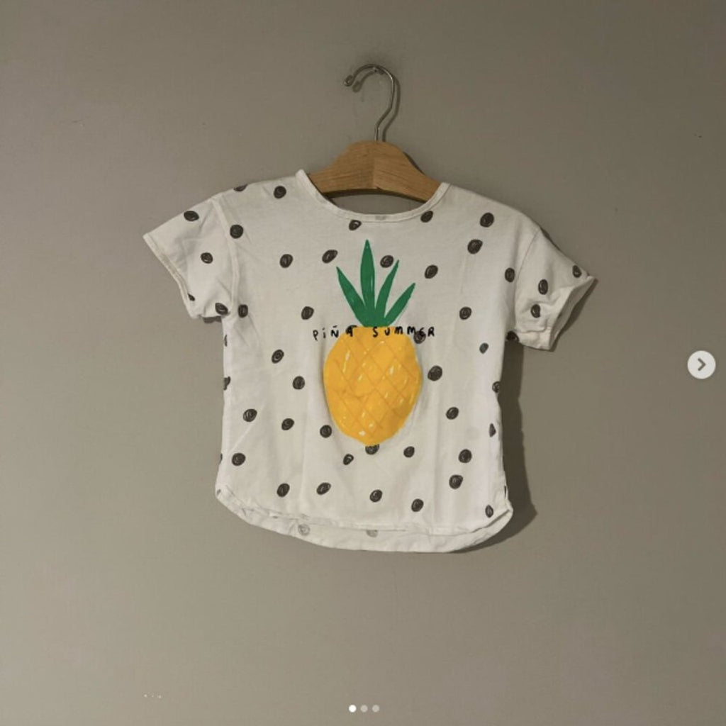 zara girls' pineapple tee 3-4Y