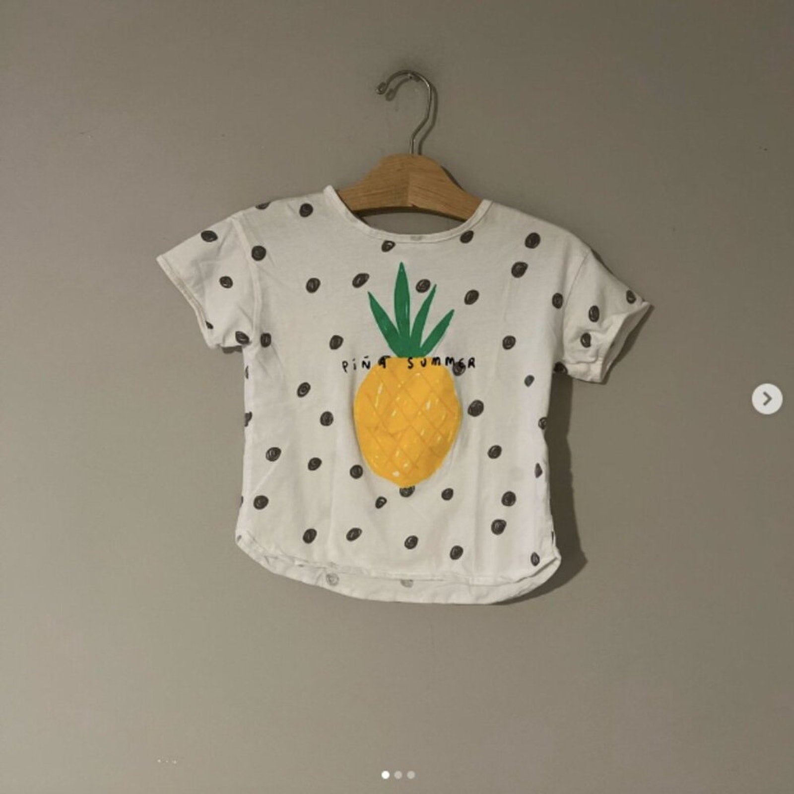 zara girls' pineapple tee 3-4Y