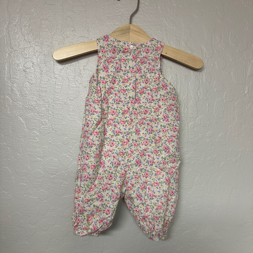 ralph lauren girls' floral romper 3M