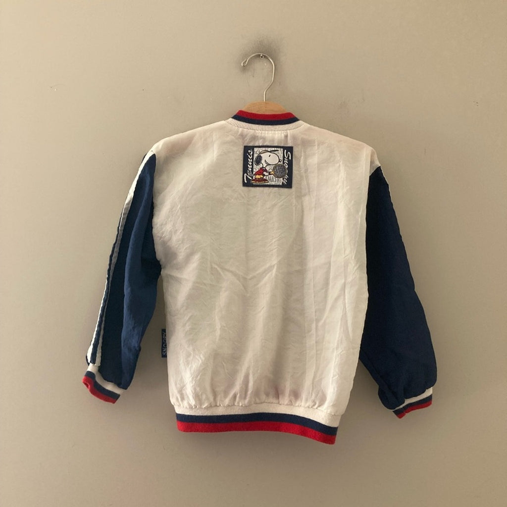 vintage white peanuts windbreaker jacket 6Y