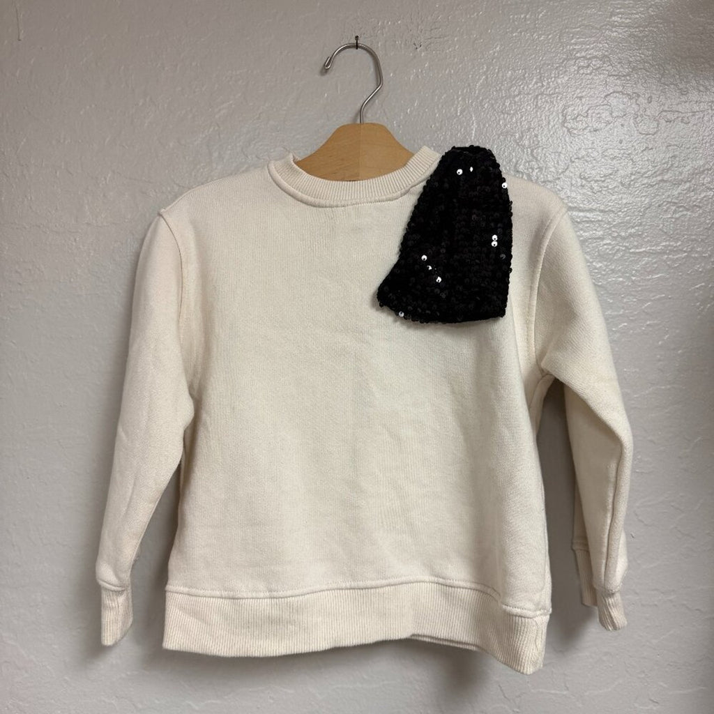 zara girls' cream sweatshirt 6-7Y