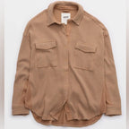 aerie tan shacket LARGE