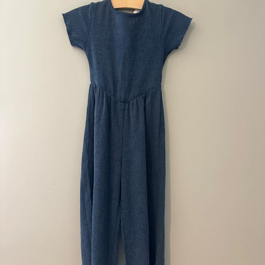 zara blue jumpsuit romper 7Y