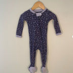 burt's bees baby purple floral footie 12M