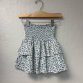 zara girls' cream blue floral skirt 8Y