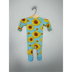 bestaroo sunflowers blue footie 3-6M