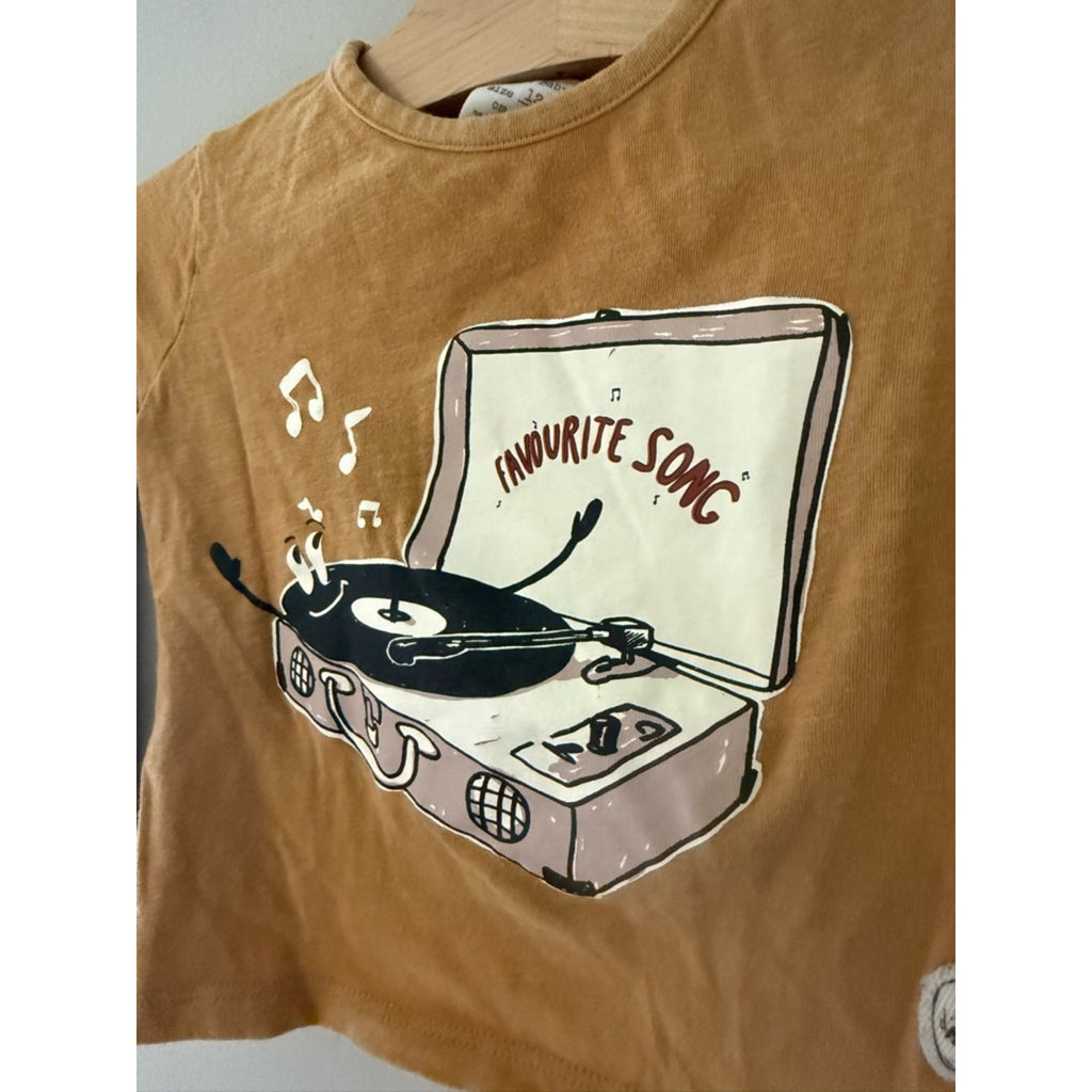 zara boys' long-sleeve record tee 12-18M