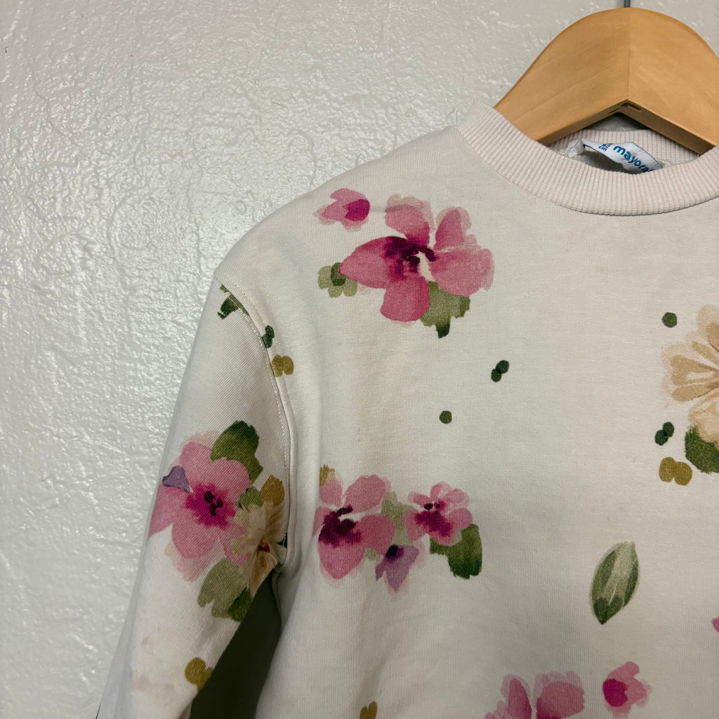 mayoral girls' floral sweatshirt 2Y