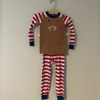 hanna andersson reindeer pajama set 4Y