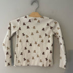 zara girls' cream teddy bear top 5Y