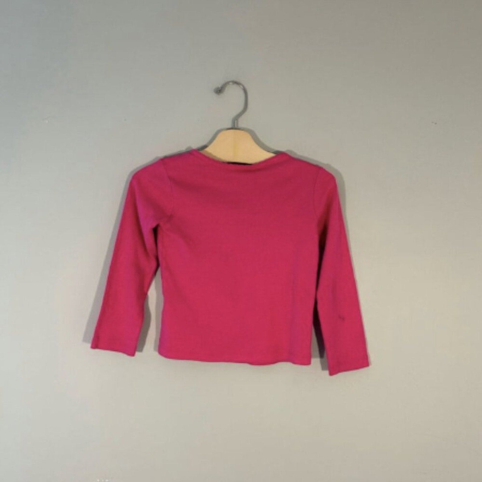 hanna andersson girls' pink long-sleeve tee 5Y