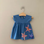 tea collection blue starfish dress 9-12M