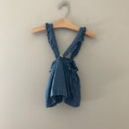 zara blue pinafore 12-18M